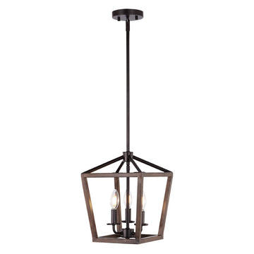 Oria 10" Iron Farmhouse Industrial Lantern LED Pendant - JONATHAN Y